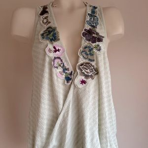 Free people meds embroidered top NWT